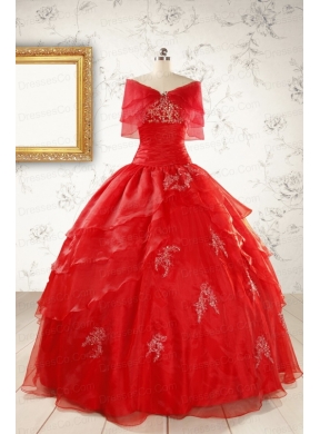 New Style Strapless Quinceanera Dress with Appliques