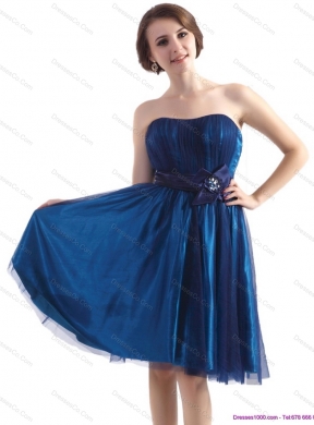 Mini Length Prom Dress with Belt and Beading