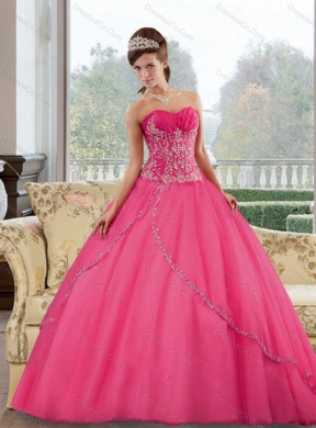Pretty Floor Length Quinceanera Dress with Appliques