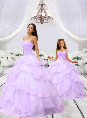 Affordable Beading and Ruching Lilac Princesita Dress for