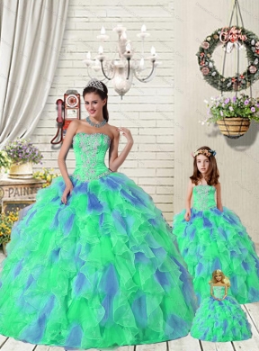 Exquisite Ruffles and Beading Multi-color Princesita Dress for Summer