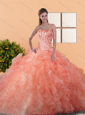 Dynamic Quinceanera Dress with Beading and Ruffles