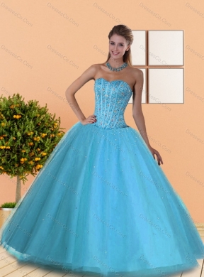 The Most Popular Beading Blue Quinceanera Dress
