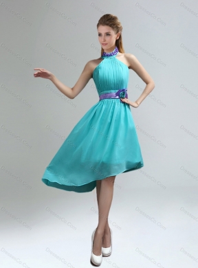 New Arrival High Neck Asymmetrical Multi-color Dama Dress Summer
