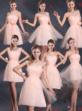 Baby Pink Mini Length Summer Top Seller Dama Dresses