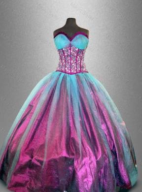 Artistic Beaded Sweet Sixteen Dress in Tulle for