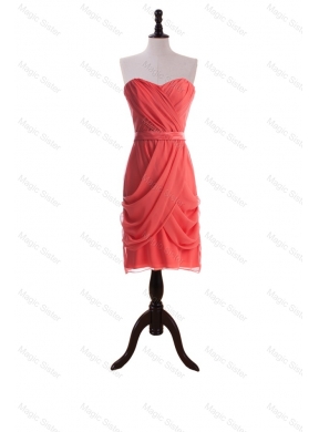 Most Popular Short Prom Dress with Belt and Ruching