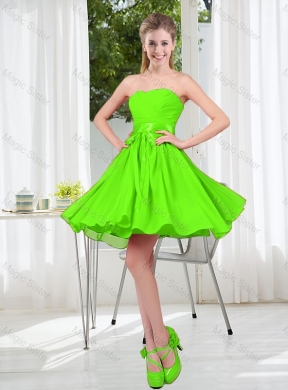 Summer A Line Dama Dress in Spring Green