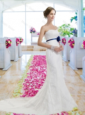 Pretty Column Laced Wedding Dress with Lace