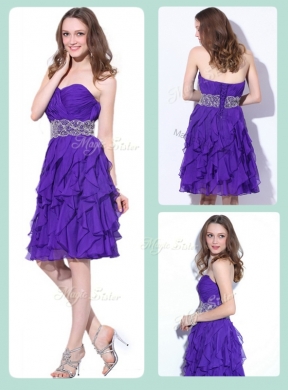 Fashionable Knee LengthDiscount Prom Dress with Ruffles