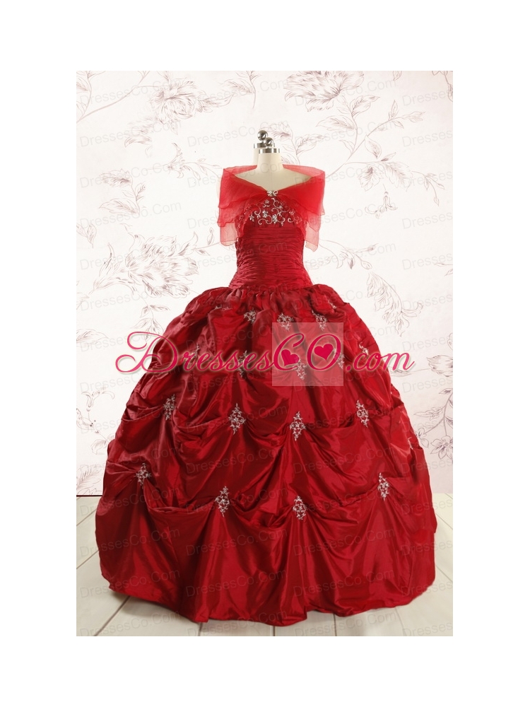 Beautiful Appliques Quinceanera Dresses