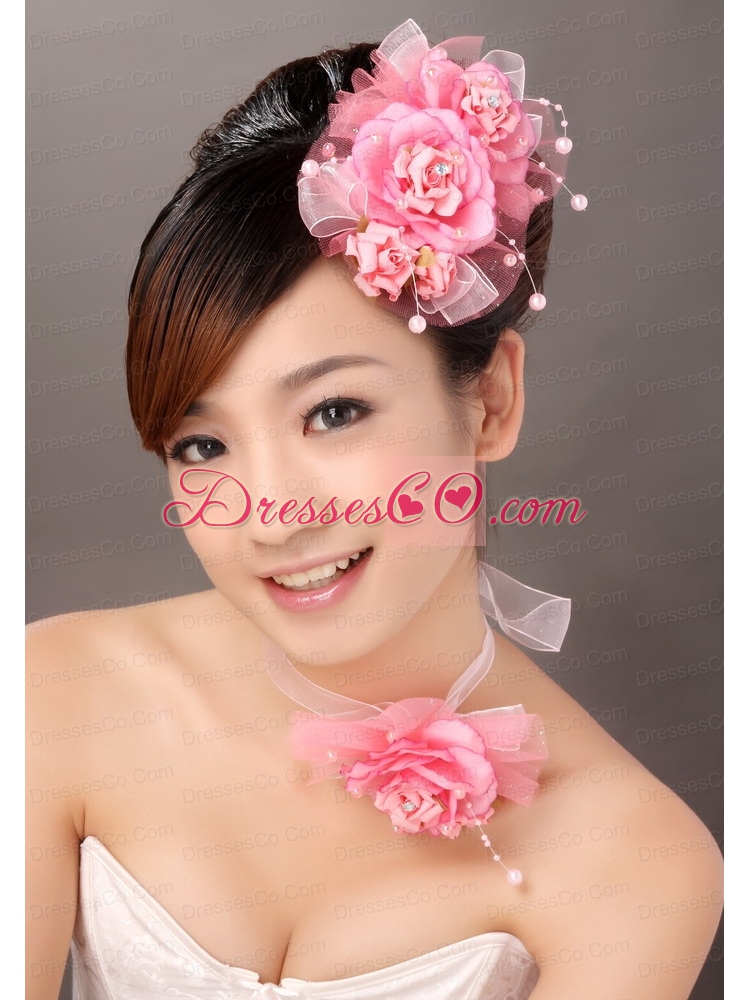 Beautiful Tulle Hand Made Flowers Beading Hairpins Birdcage Veils