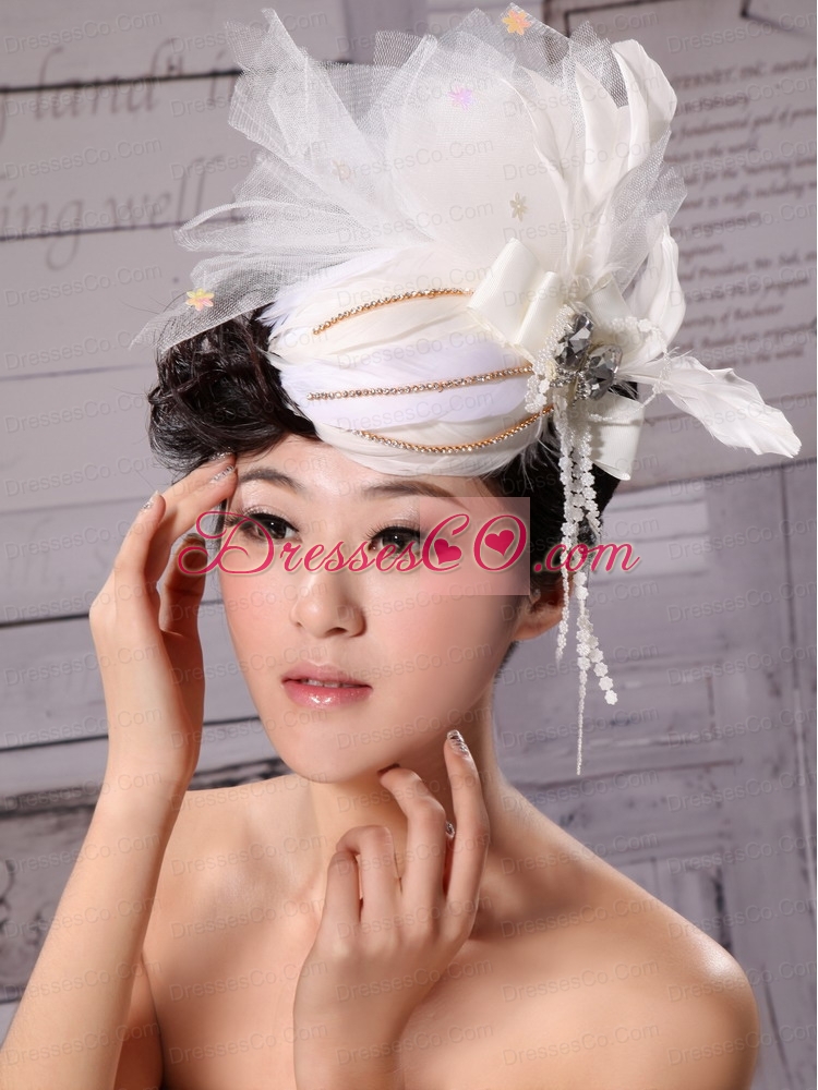 Special Hat Hairpin Tulle Beading Outdoor and Wedding