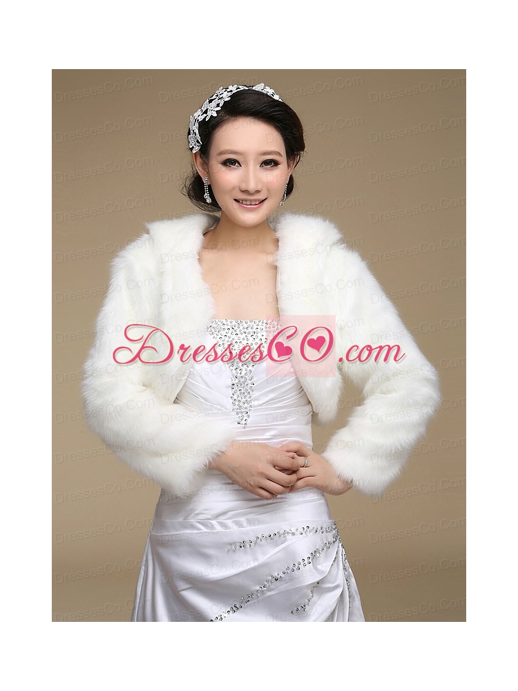 White Rabbit Fur Shawls with Long Sleeves