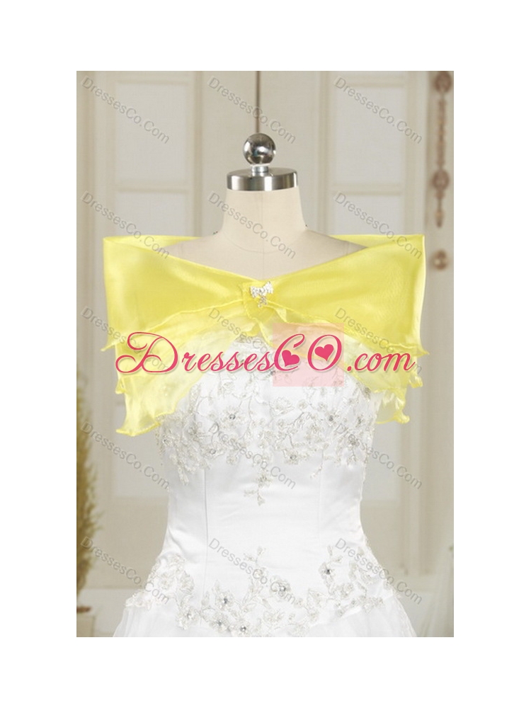 Luxurious and Classic Strapless Multi Color Quinceanera Dress with Beading and Embroidery