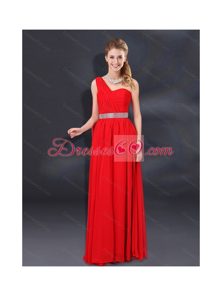 One Shoulder Empire Sequins Elegant  Beautiful Dama Dresses