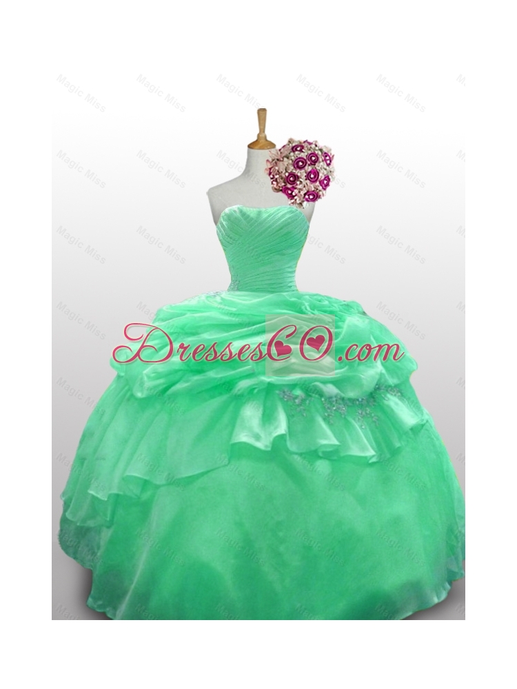 Beautiful Strapless Quinceanera Dress with Appliques