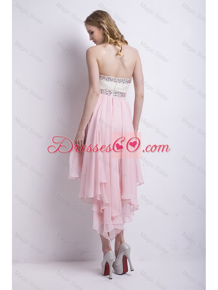 New Arrivals Beaded Prom Dress with High Low